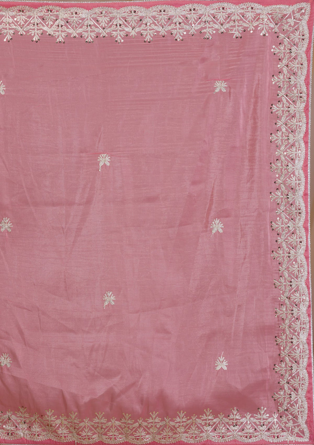 Pink Gotapatti Tissue Saree-Koskii