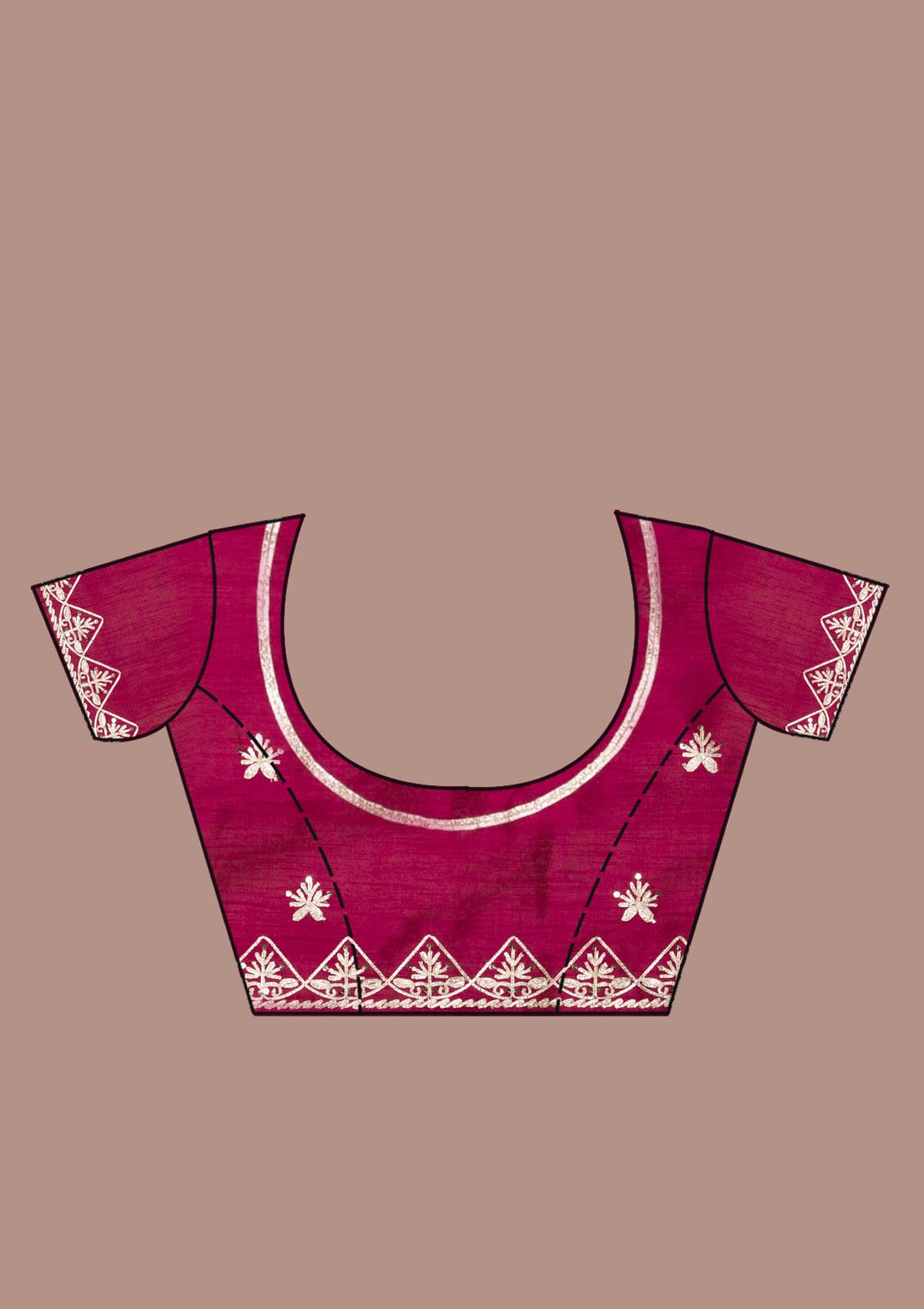Pink Gotapatti Tissue Saree-Koskii