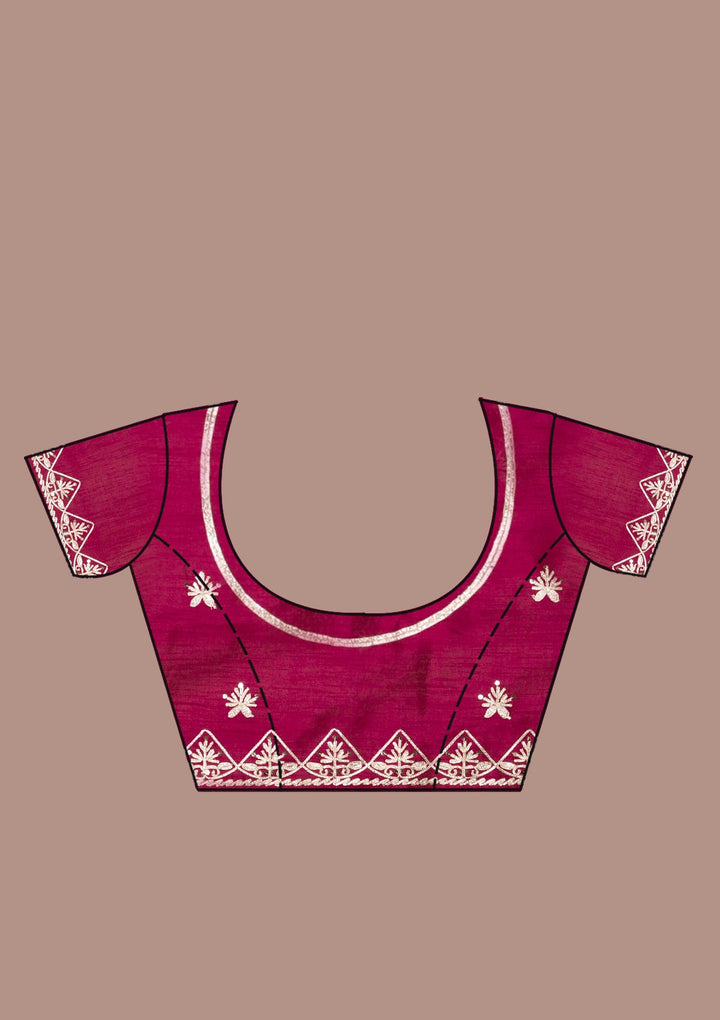 Pink Gotapatti Tissue Saree-Koskii
