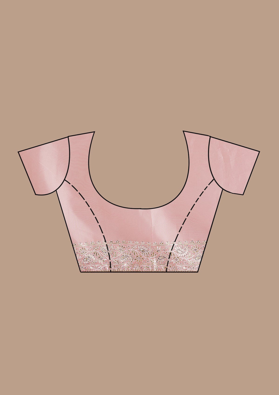 Pink Gotapatti Tissue Saree-Koskii
