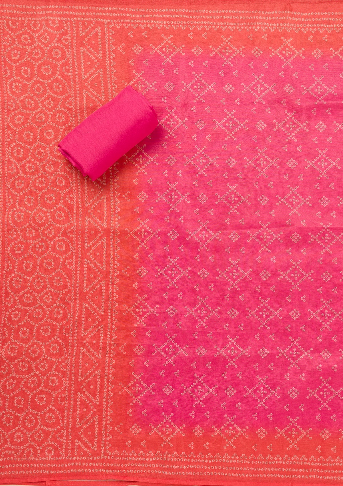 Pink Mirrorwork Tissue Unstitched Salwar Suit