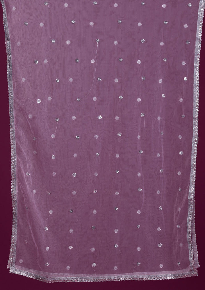 Pink Sequins Georgette Readymade Salwar Kameez-Koskii