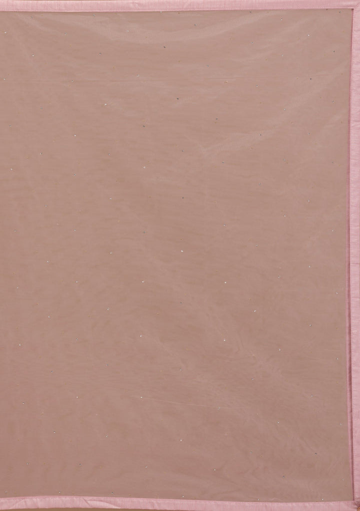 Pink Sequins Tissue Readymade Salwar Suit-Koskii