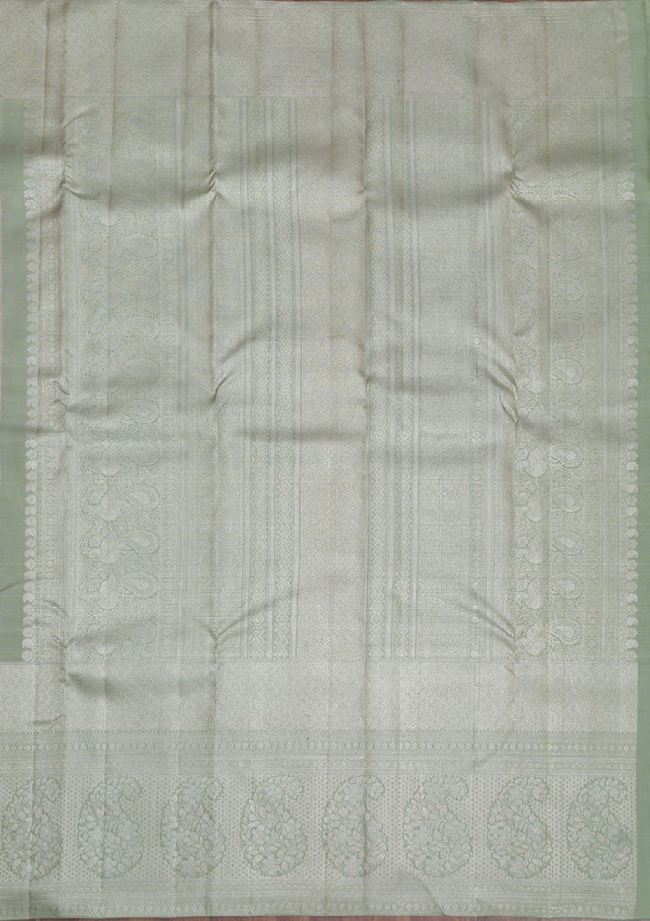 Pink Silver Zariwork Pure Silk Saree-Koskii