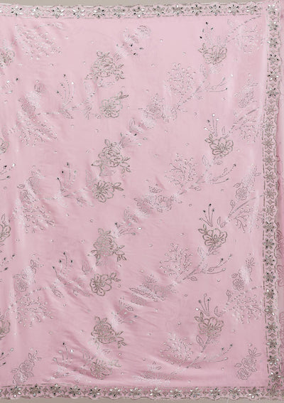 Pink Stonework Tissue Saree-Koskii