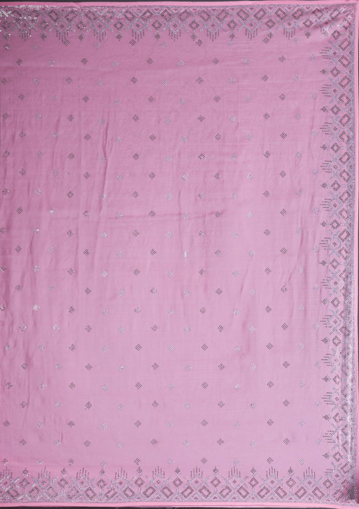 Mauve Stonework Georgette Designer Saree-Koskii