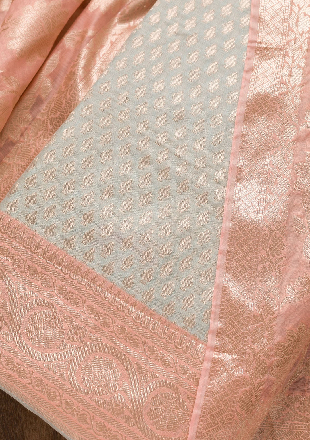 Pink Zariwork Banarasi Unstitched Salwar Suit-Koskii
