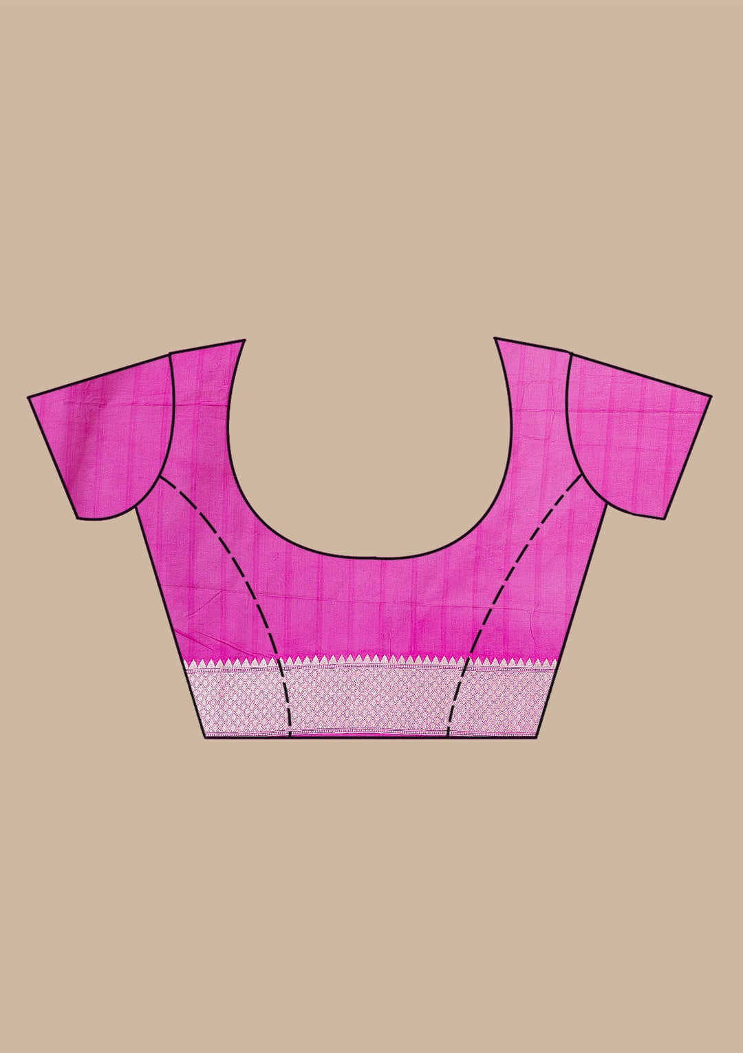 Pink Zariwork Chanderi Saree-Koskii