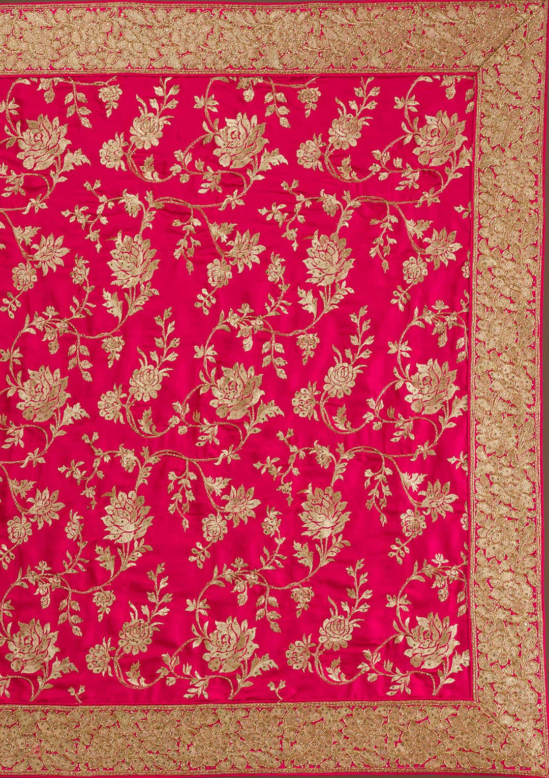 Pink Zariwork Crepe Saree-Koskii
