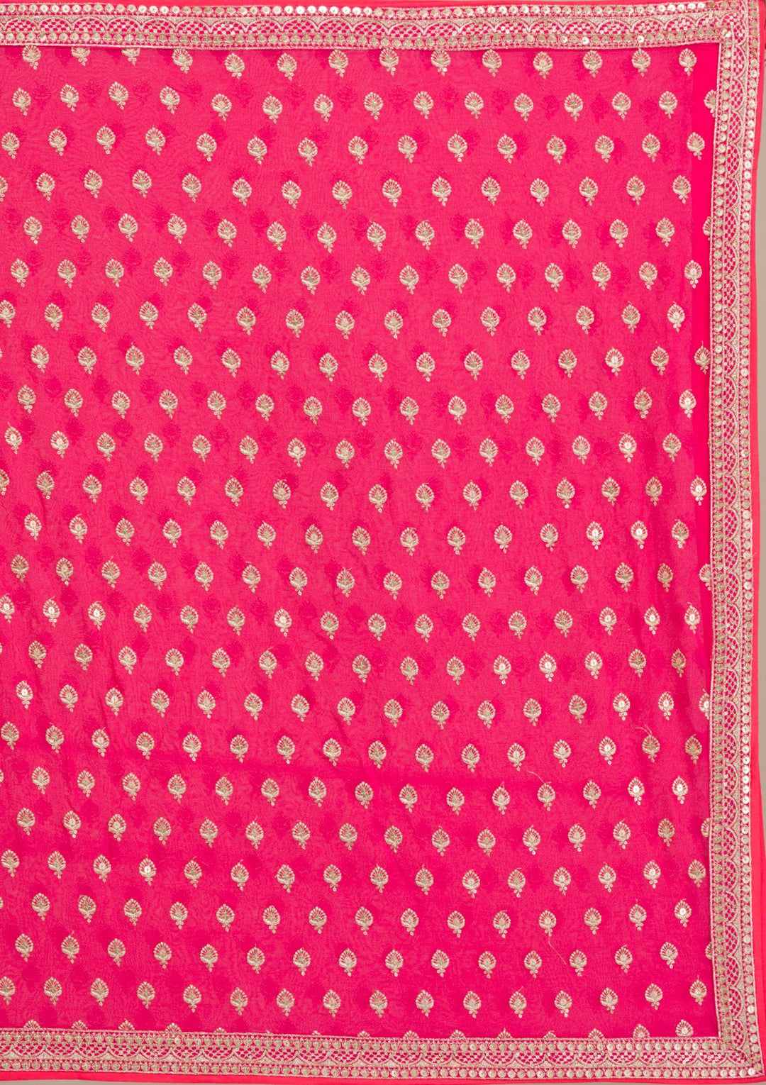 Pink Zariwork Georgette Gown-Koskii