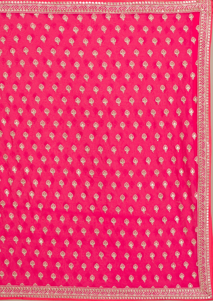 Pink Zariwork Georgette Gown-Koskii