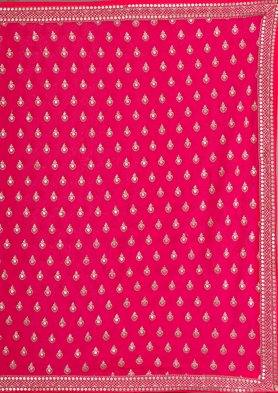 Pink Zariwork Georgette Readymade Lehenga-Koskii