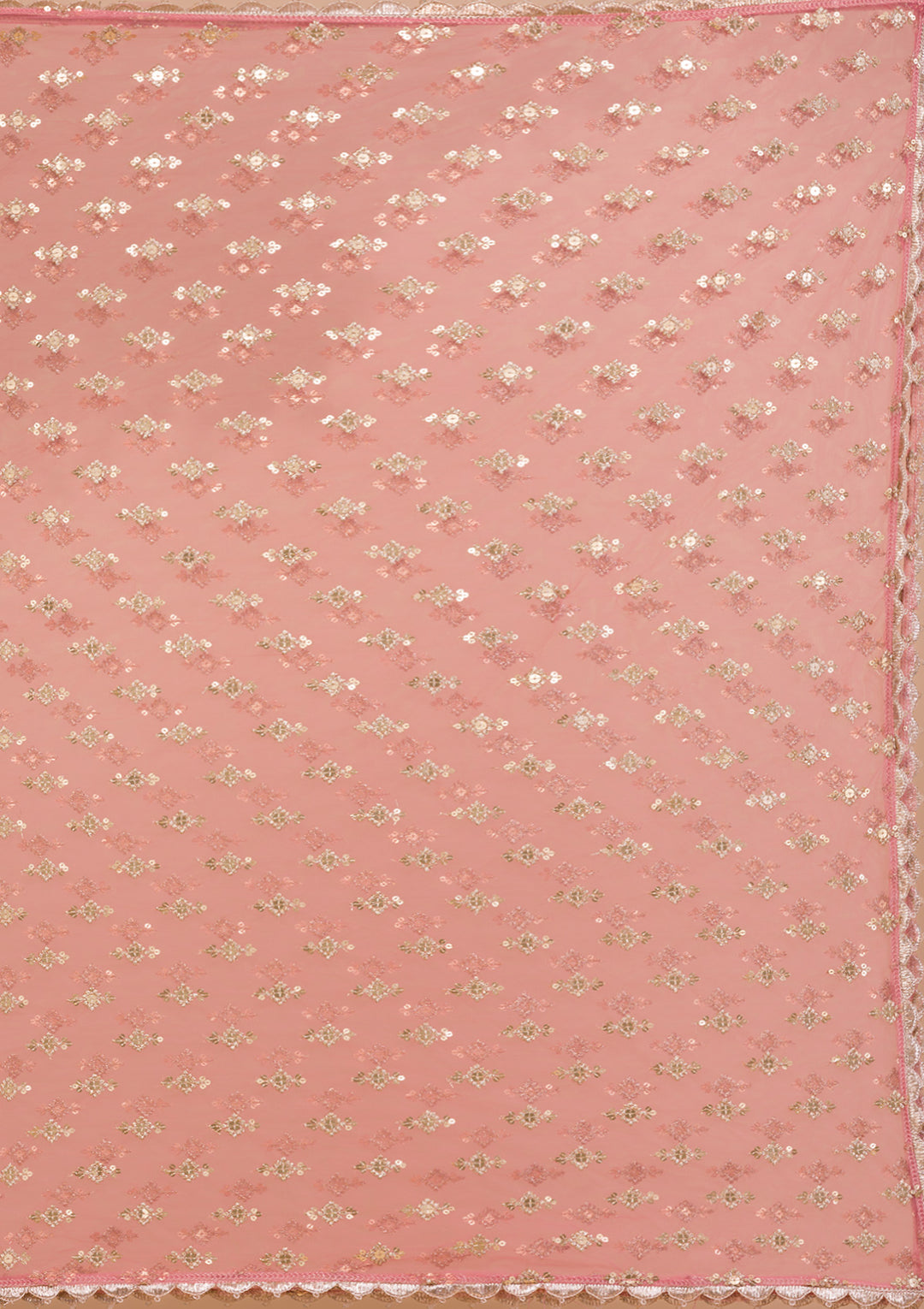Pink Zariwork Georgette Readymade Salwar Kameez-Koskii