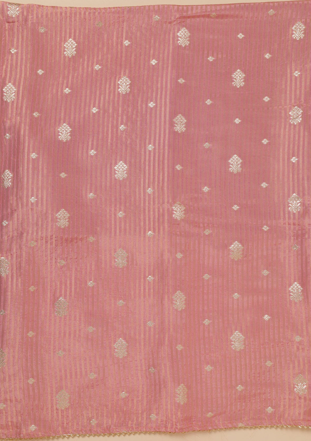 Pink Zariwork Georgette Unstitched Salwar Suit-Koskii
