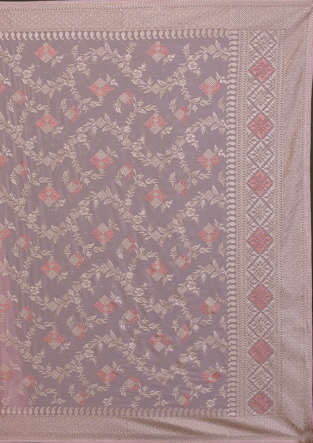 Pink Zariwork Georgette Saree-Koskii