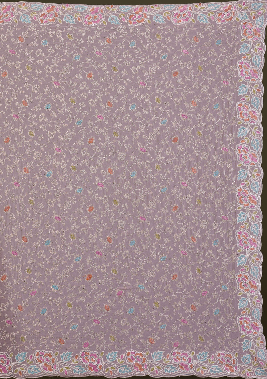 Pink Zariwork Georgette Saree-Koskii
