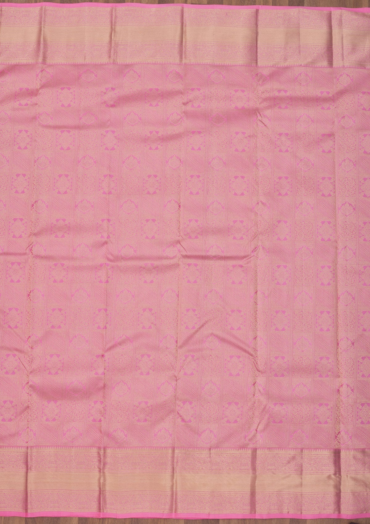 Pink Zariwork Pure Silk Saree-Koskii