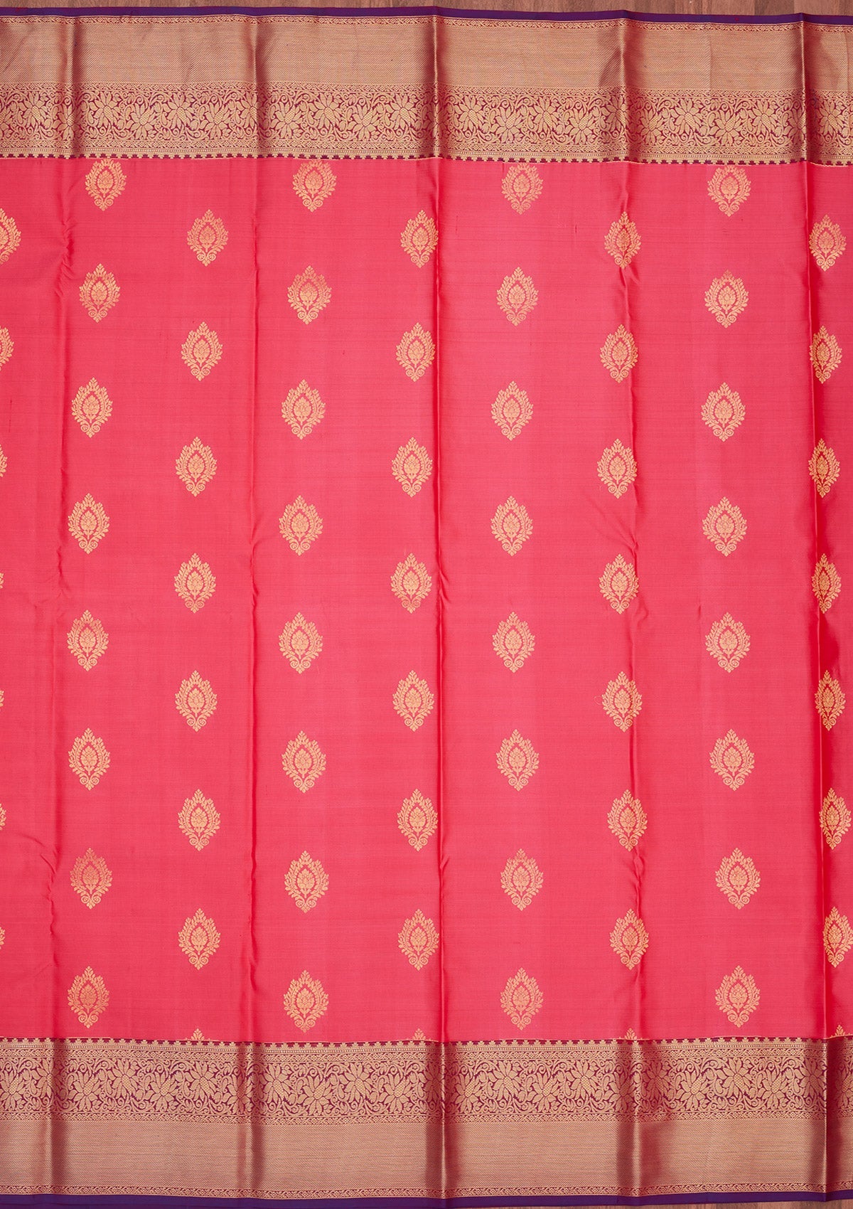 Pink Zariwork Pure Silk Saree-Koskii