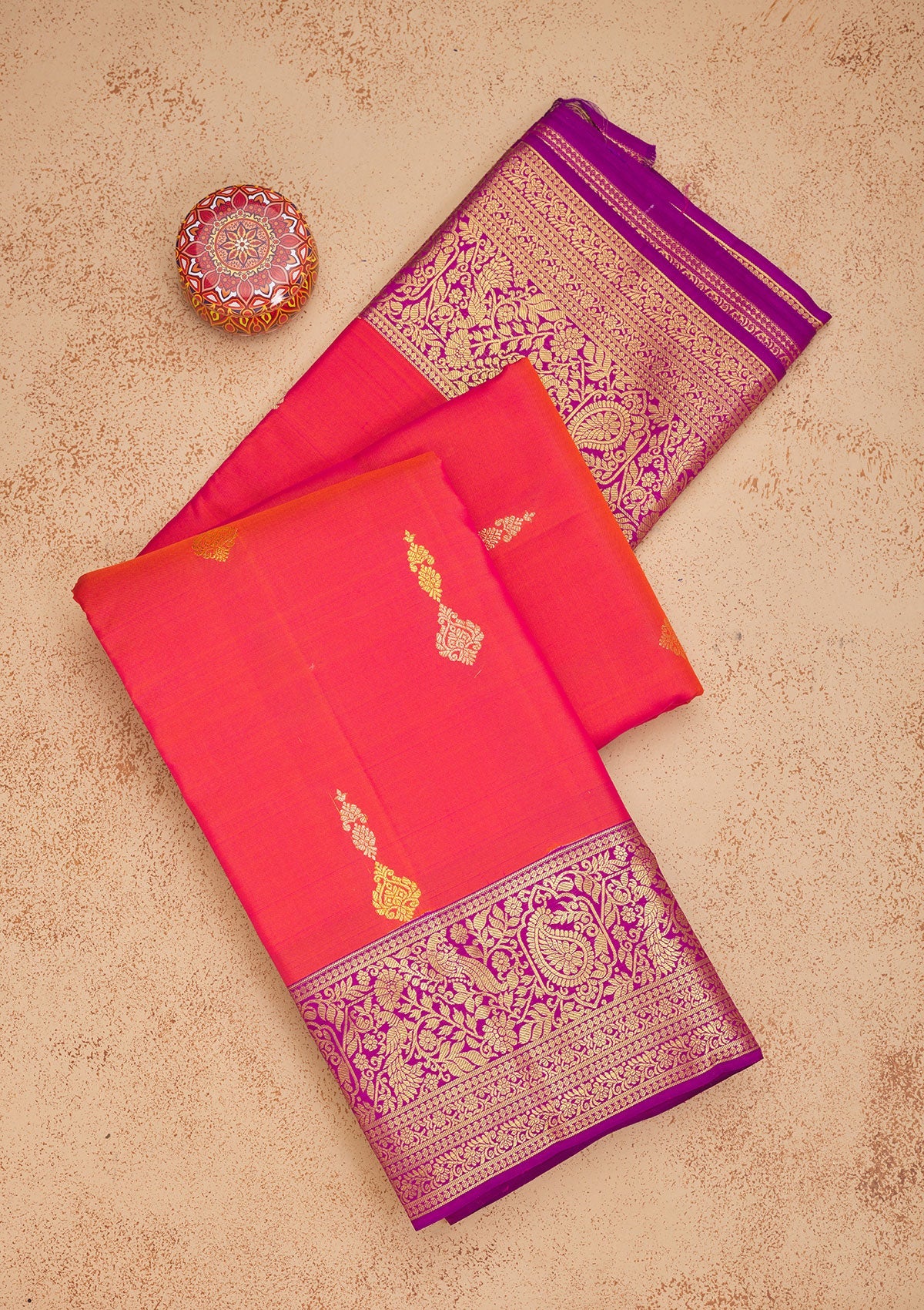 Pink Zariwork Pure Silk Saree-Koskii