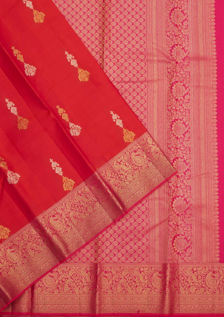 Pink Zariwork Pure Silk Saree-Koskii