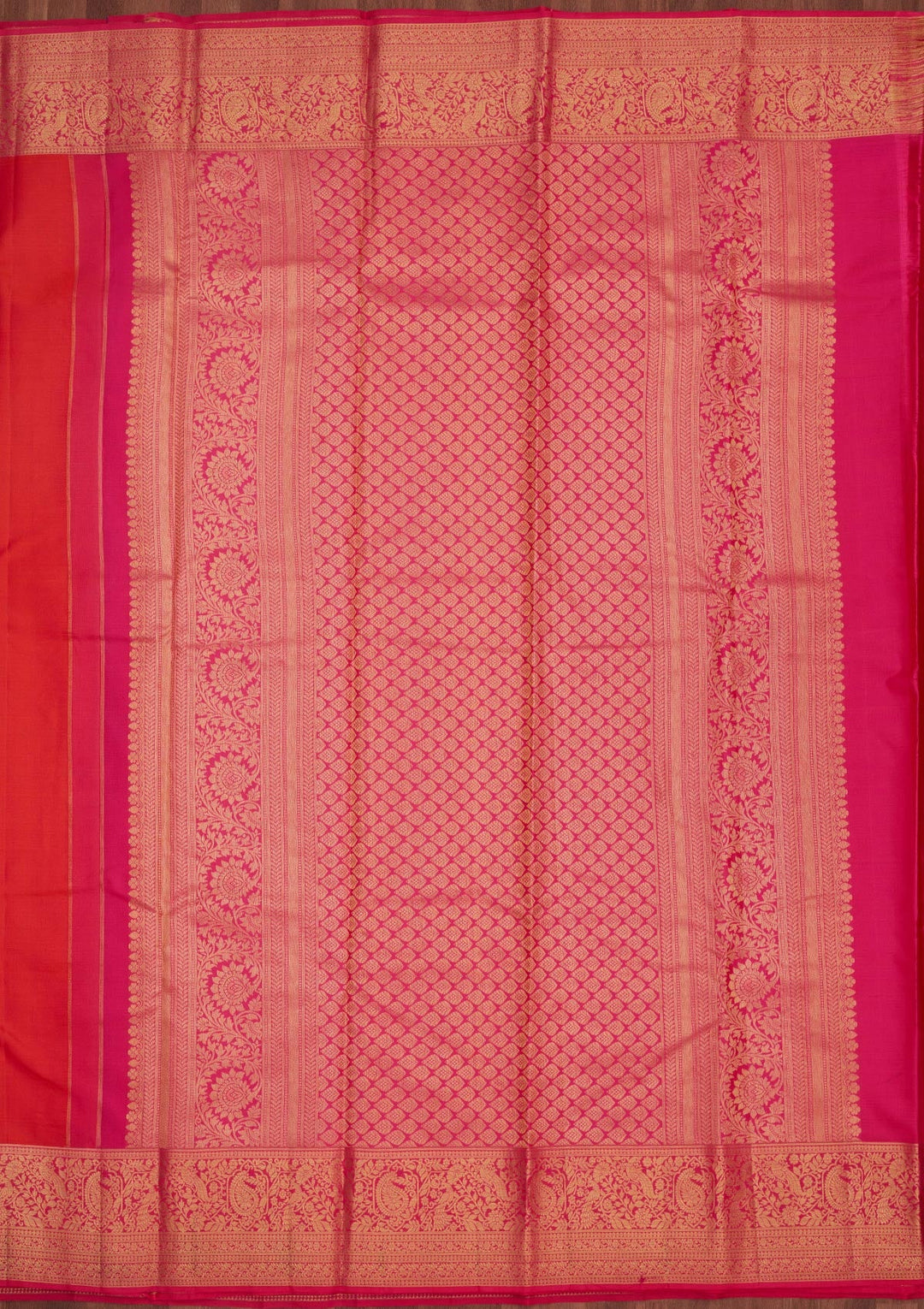Pink Zariwork Pure Silk Saree-Koskii