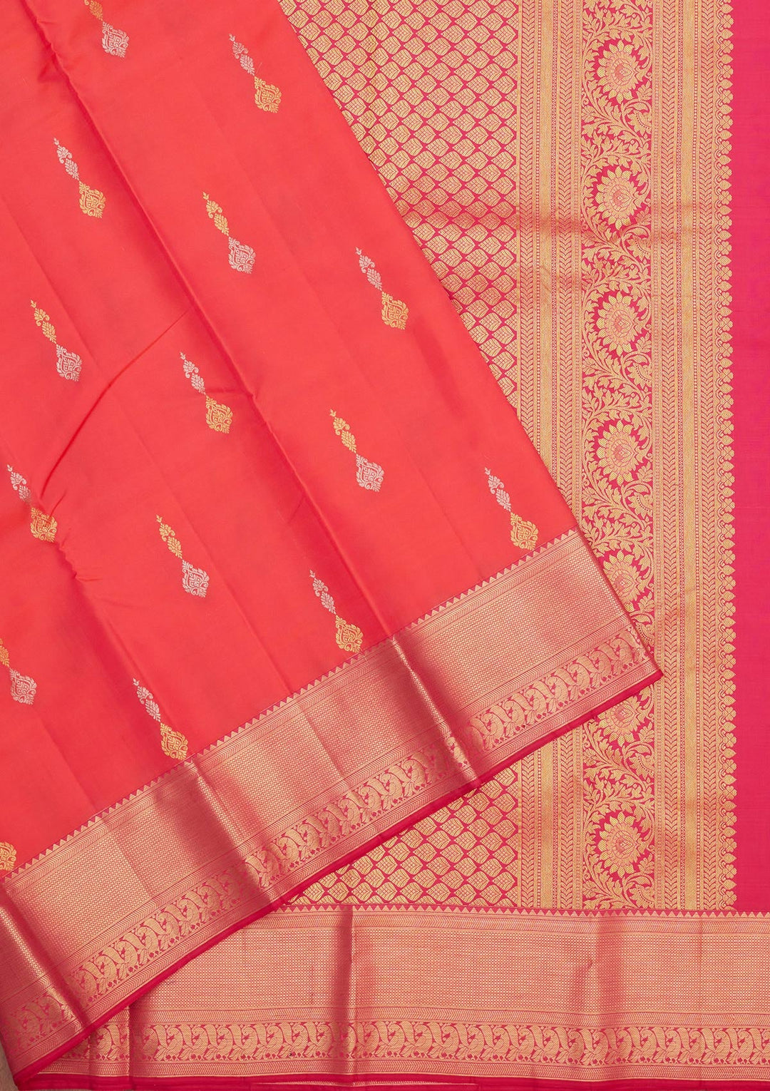 Pink Zariwork Pure Silk Saree-Koskii