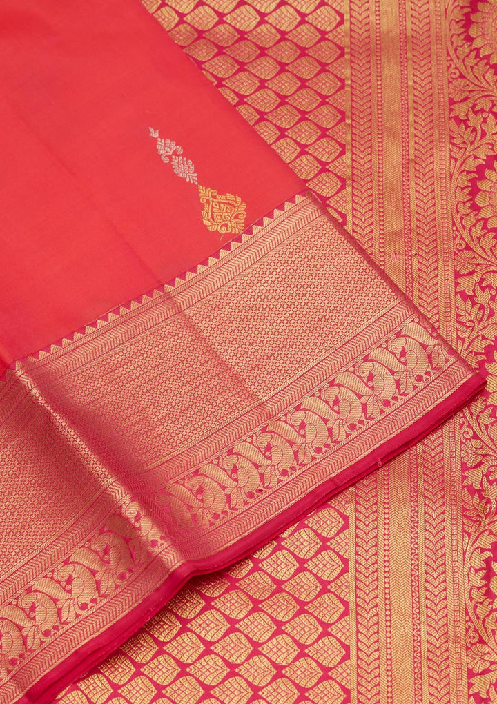 Pink Zariwork Pure Silk Saree-Koskii