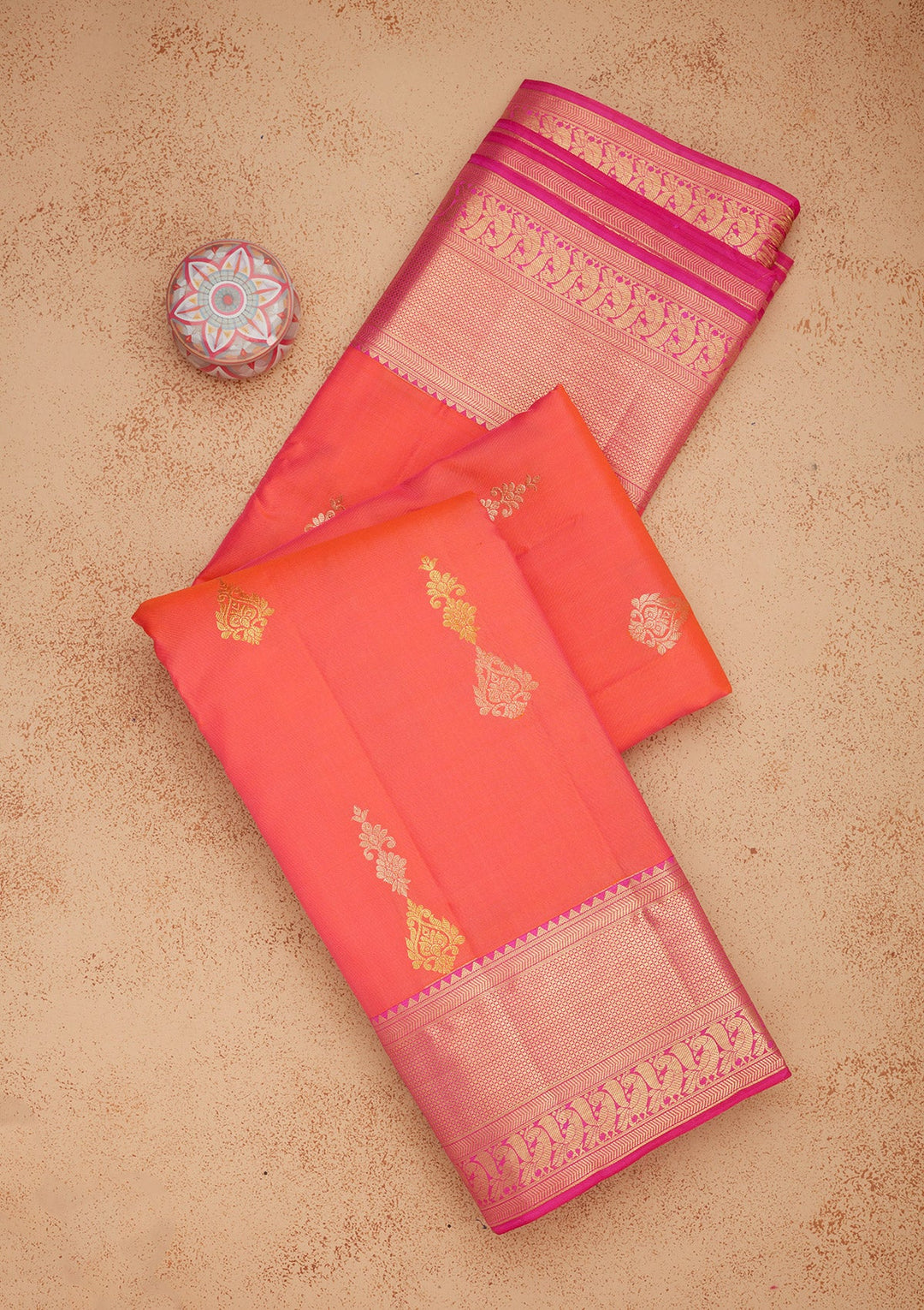 Pink Zariwork Pure Silk Saree-Koskii