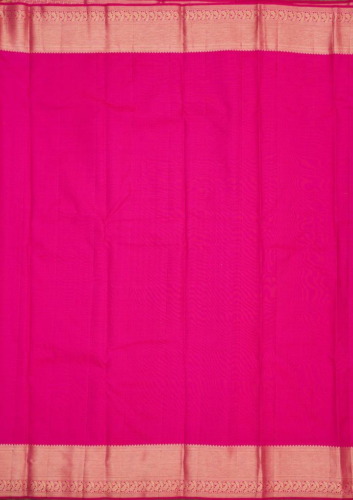 Pink Zariwork Pure Silk Saree-Koskii