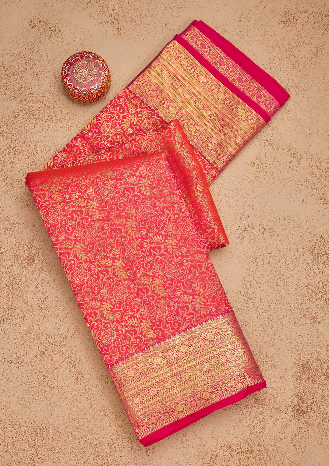 Pink Zariwork Pure Silk Saree-Koskii