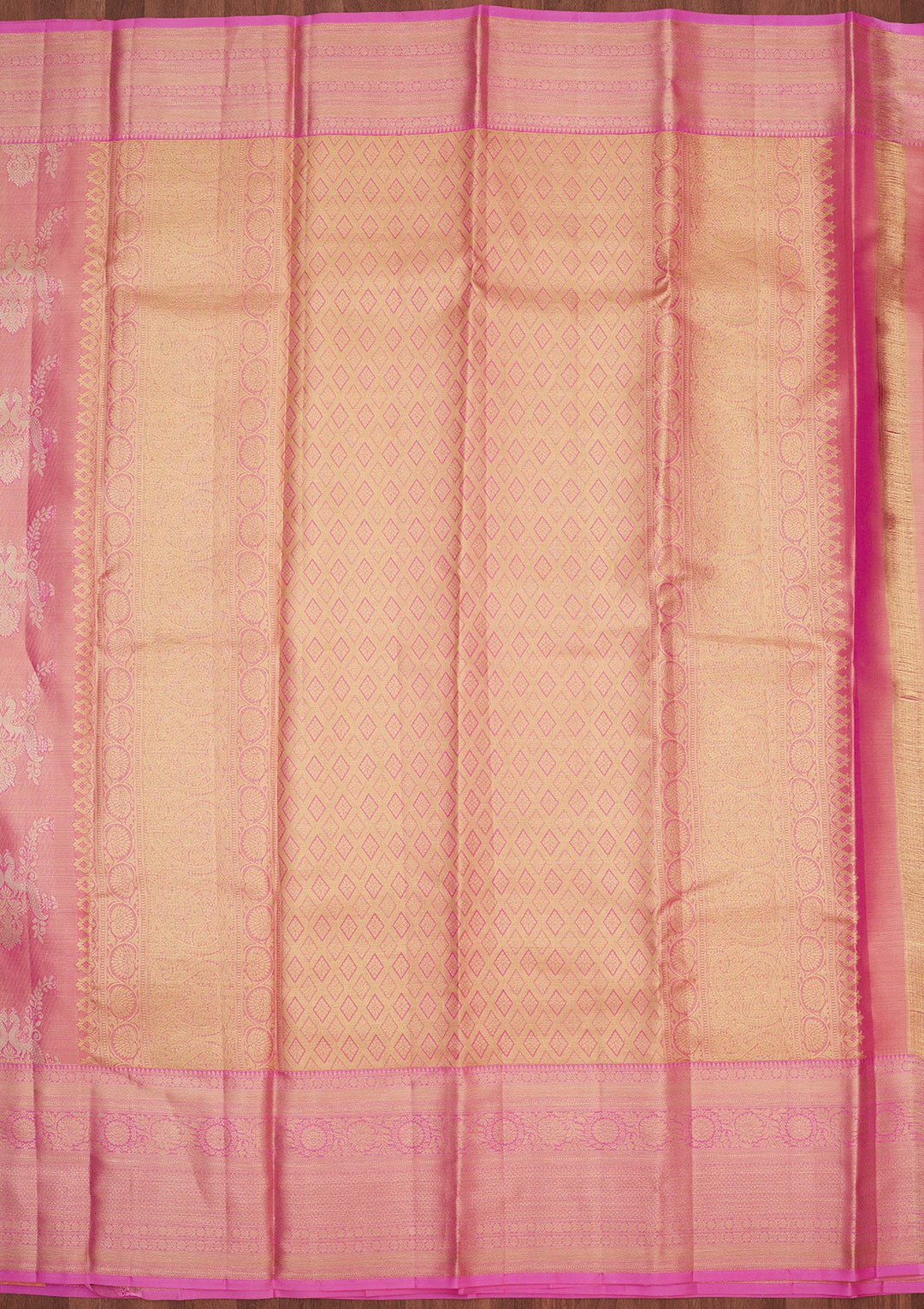 Pink Zariwork Pure Silk Saree-Koskii