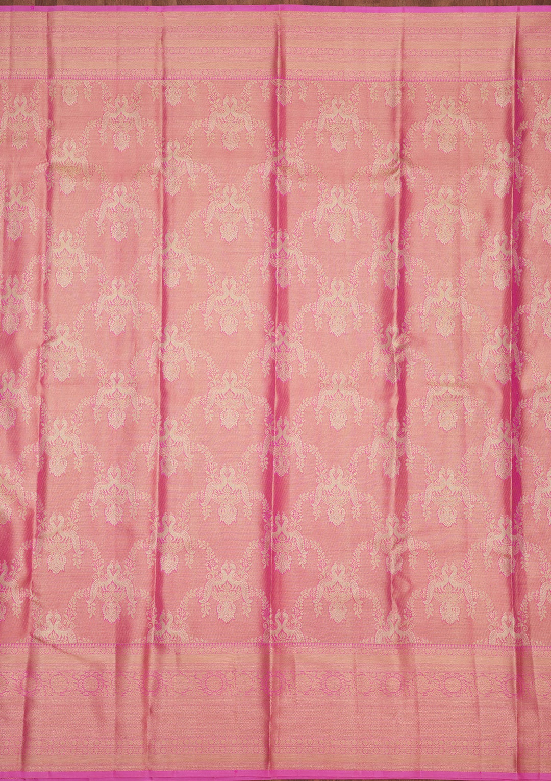Pink Zariwork Pure Silk Saree-Koskii