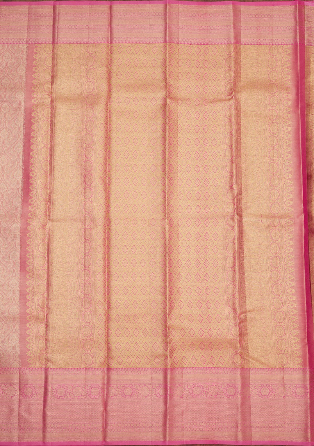 Pink Zariwork Pure Silk Saree-Koskii