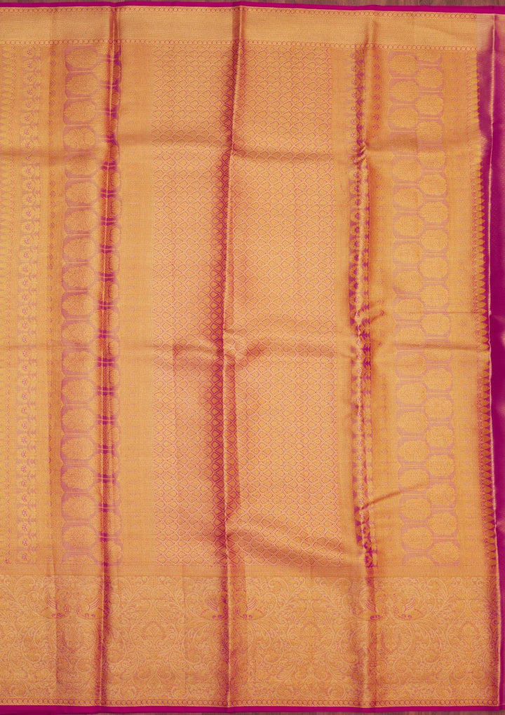 Pink Zariwork Pure Silk Saree-Koskii