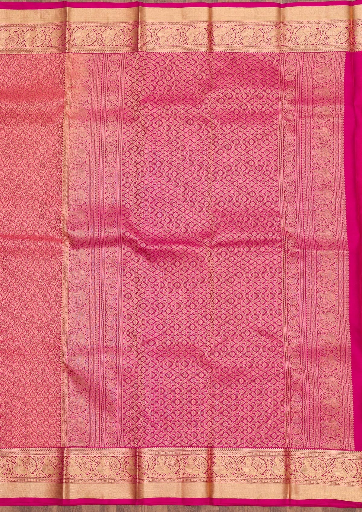 Pink Zariwork Pure Silk Saree-Koskii