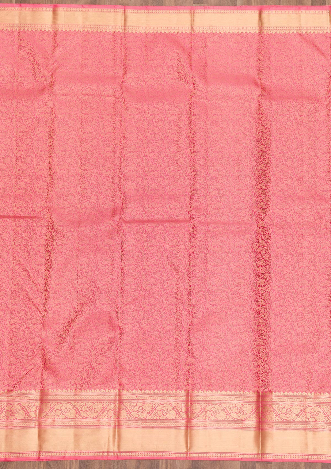 Pink Zariwork Pure Silk Saree-Koskii