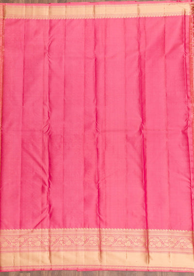 Pink Zariwork Pure Silk Saree-Koskii