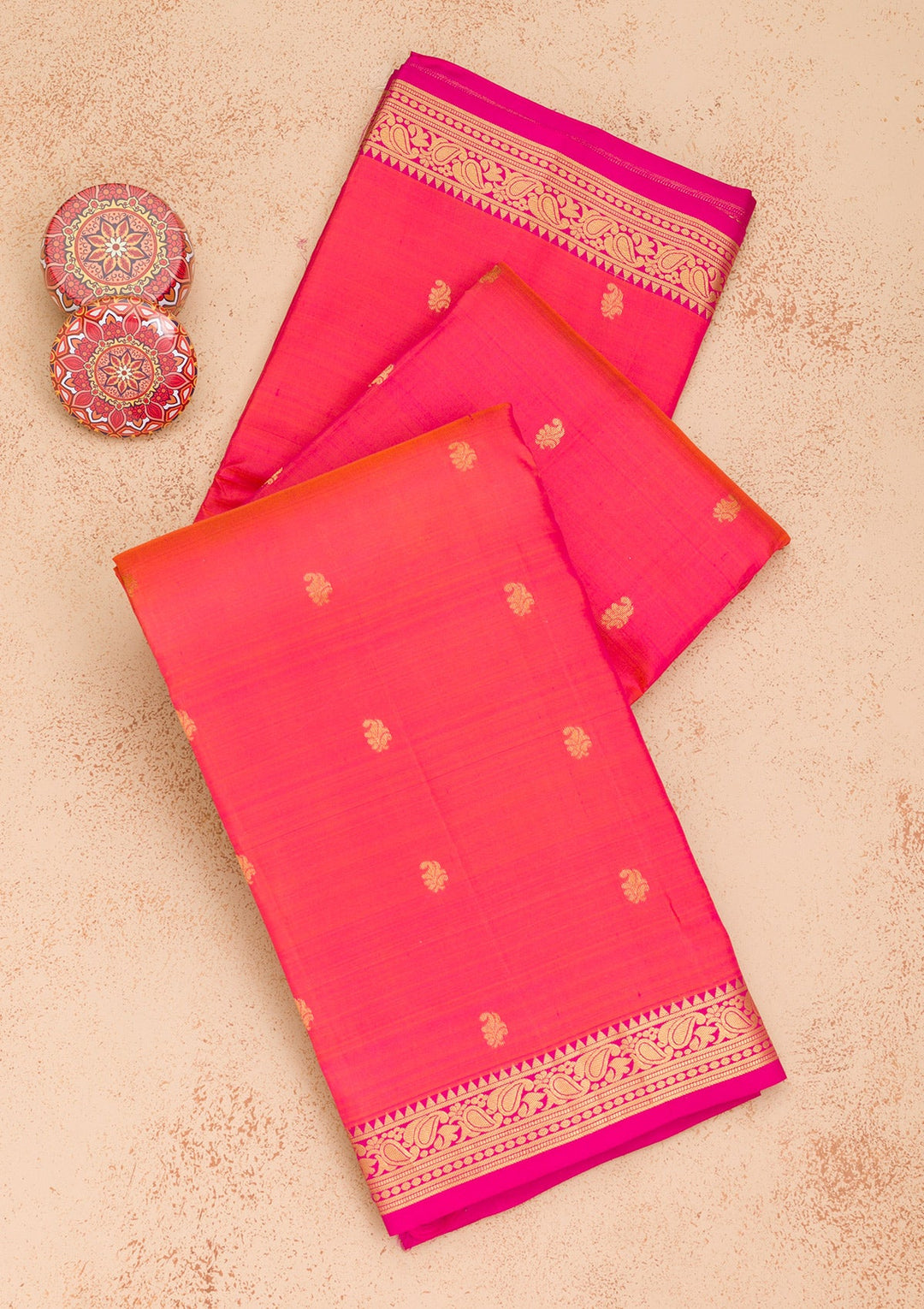 Pink Zariwork Pure Silk Saree-Koskii