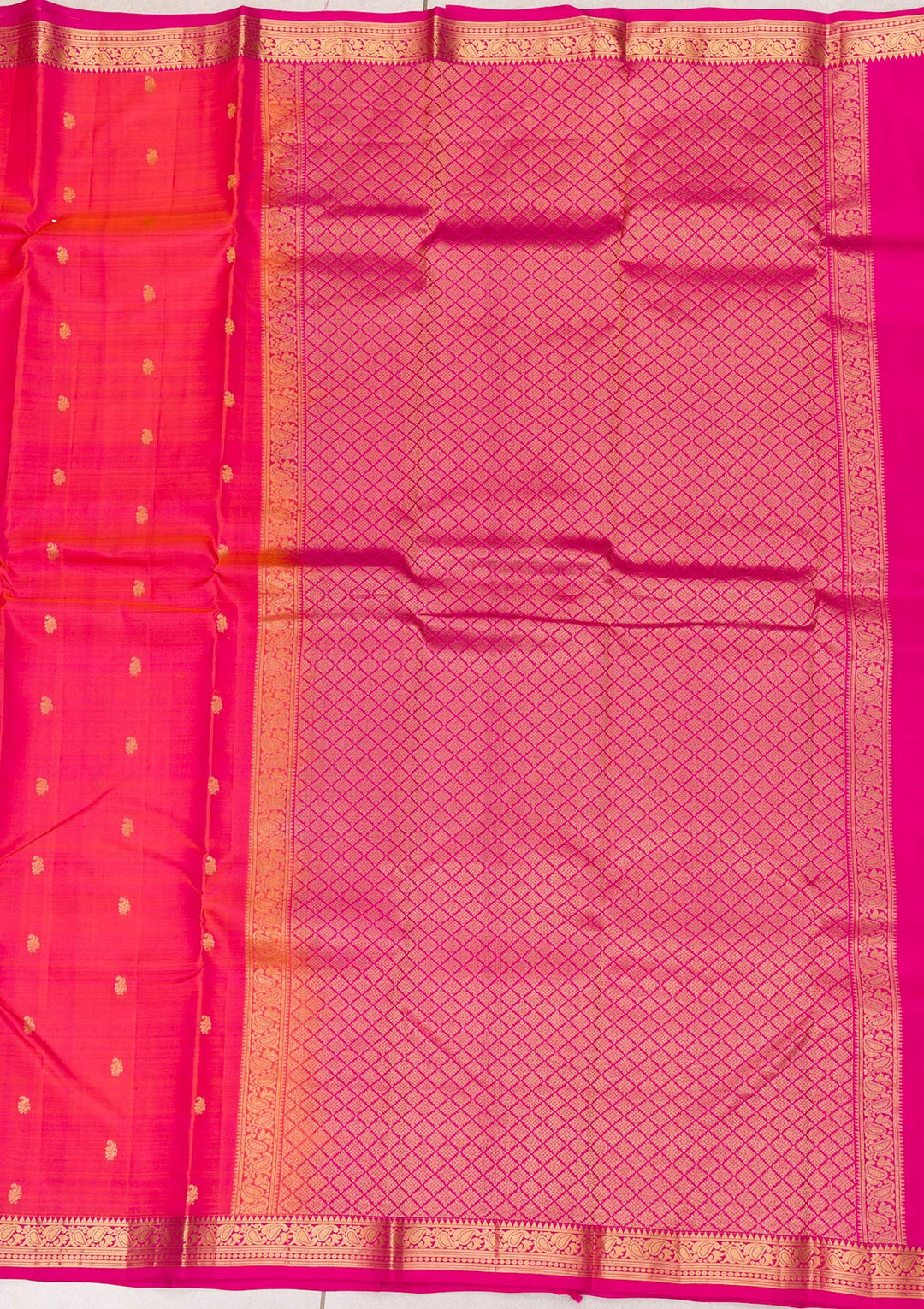 Pink Zariwork Pure Silk Saree-Koskii