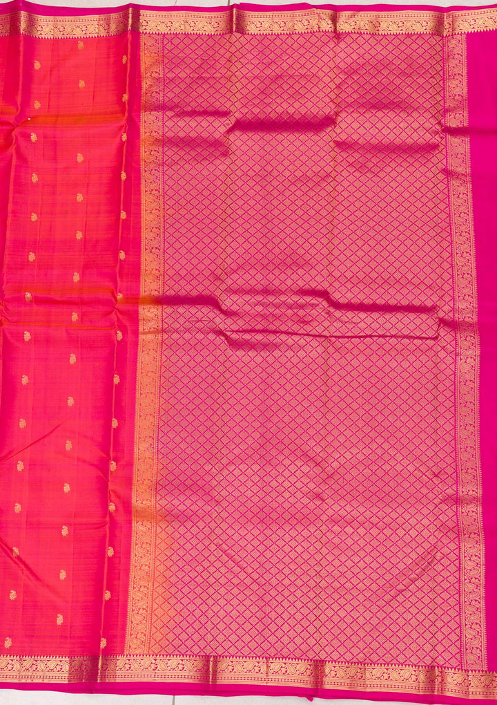 Pink Zariwork Pure Silk Saree-Koskii