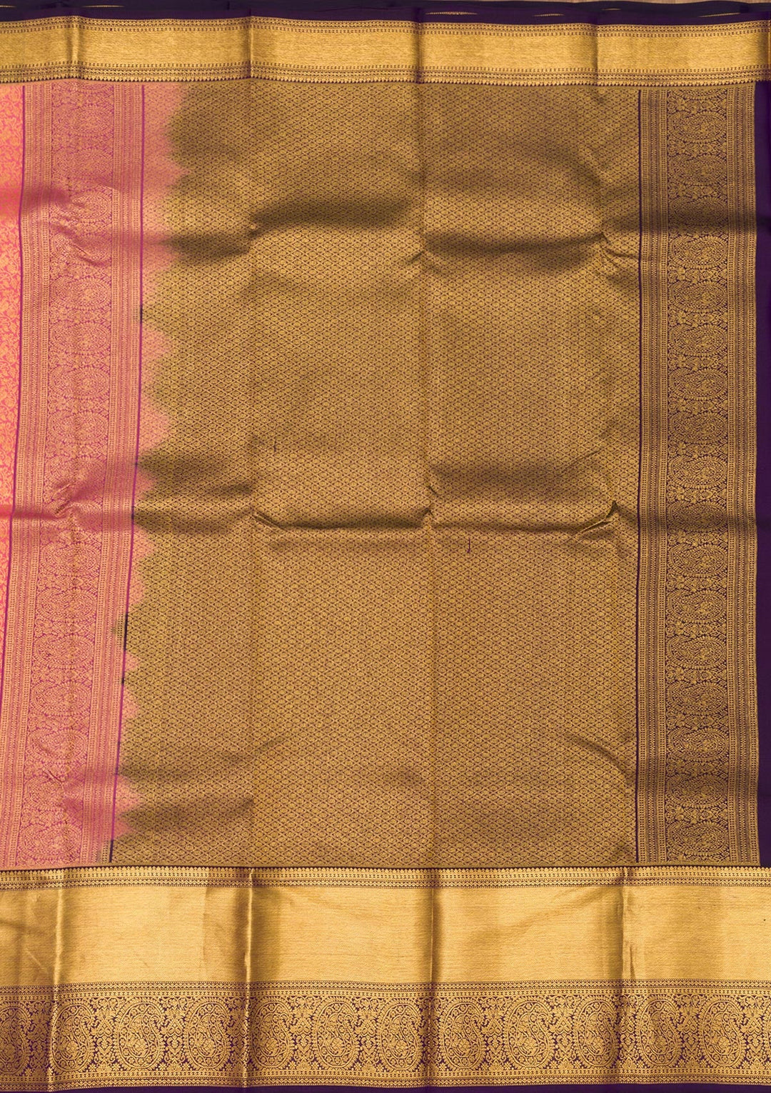 Pink Zariwork Pure Silk Saree-Koskii