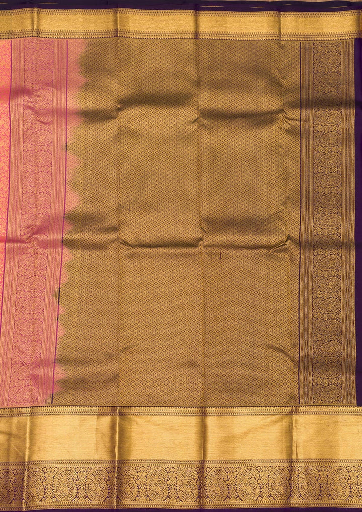 Pink Zariwork Pure Silk Saree-Koskii