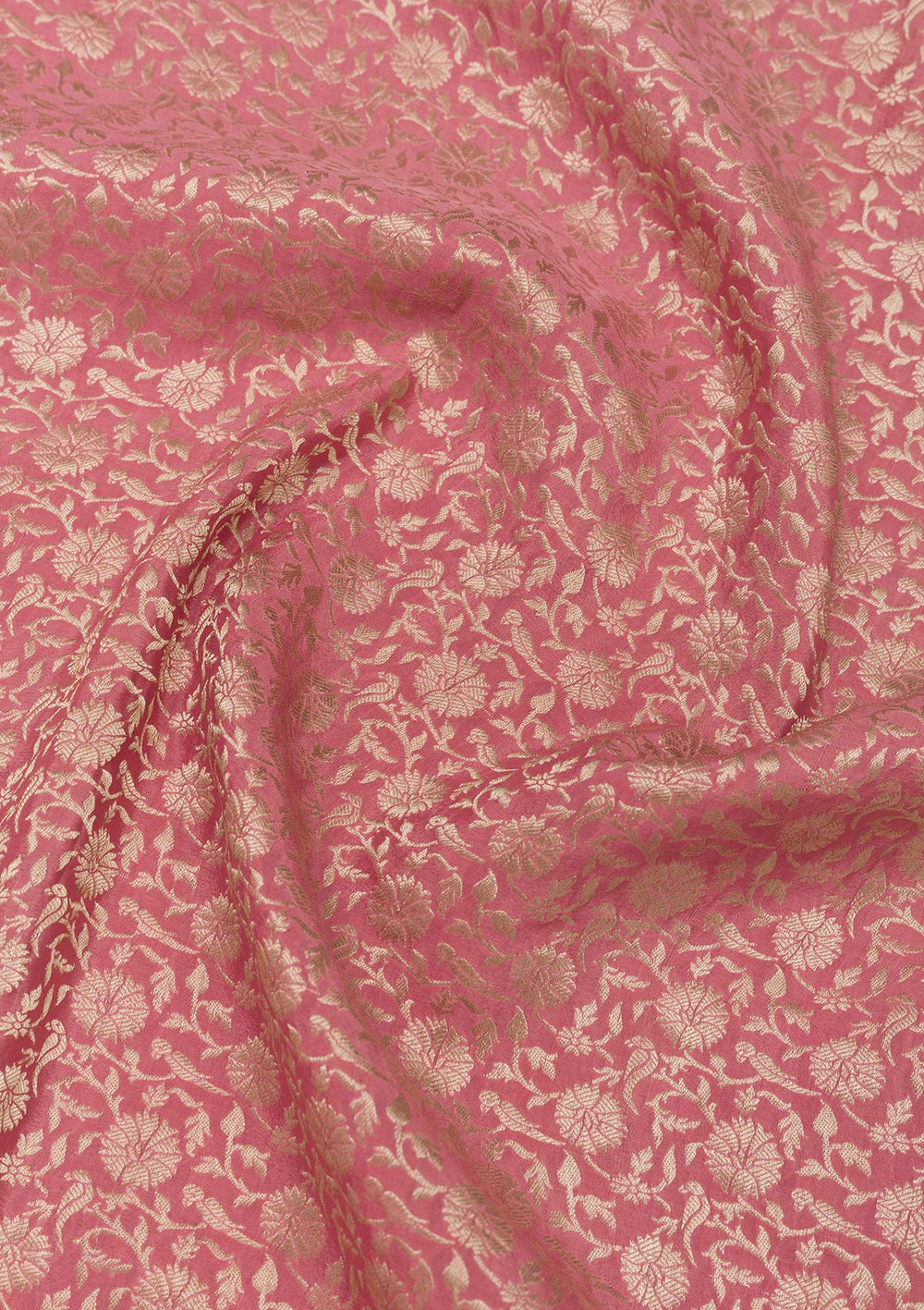Pink Zariwork Pure Silk Saree-Koskii