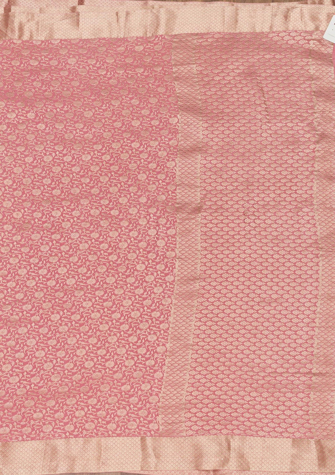 Pink Zariwork Pure Silk Saree-Koskii