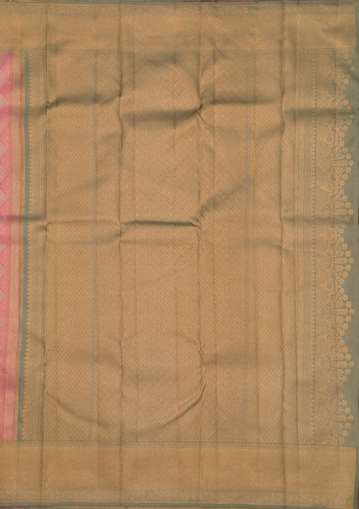 Pink Zariwork Pure Silk Saree-Koskii