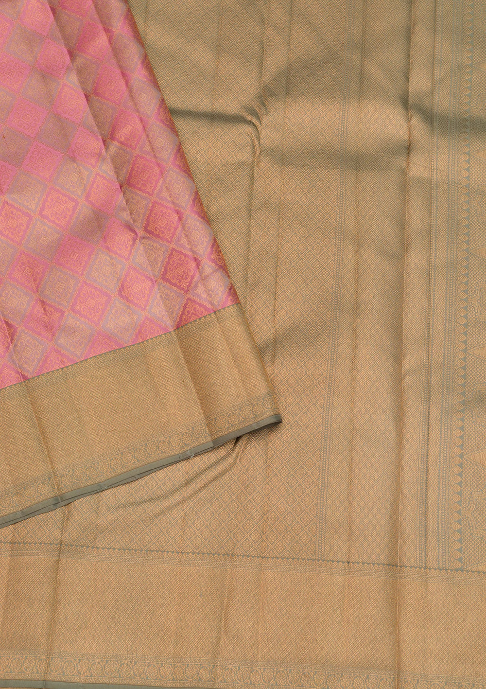 Pink Zariwork Pure Silk Saree-Koskii