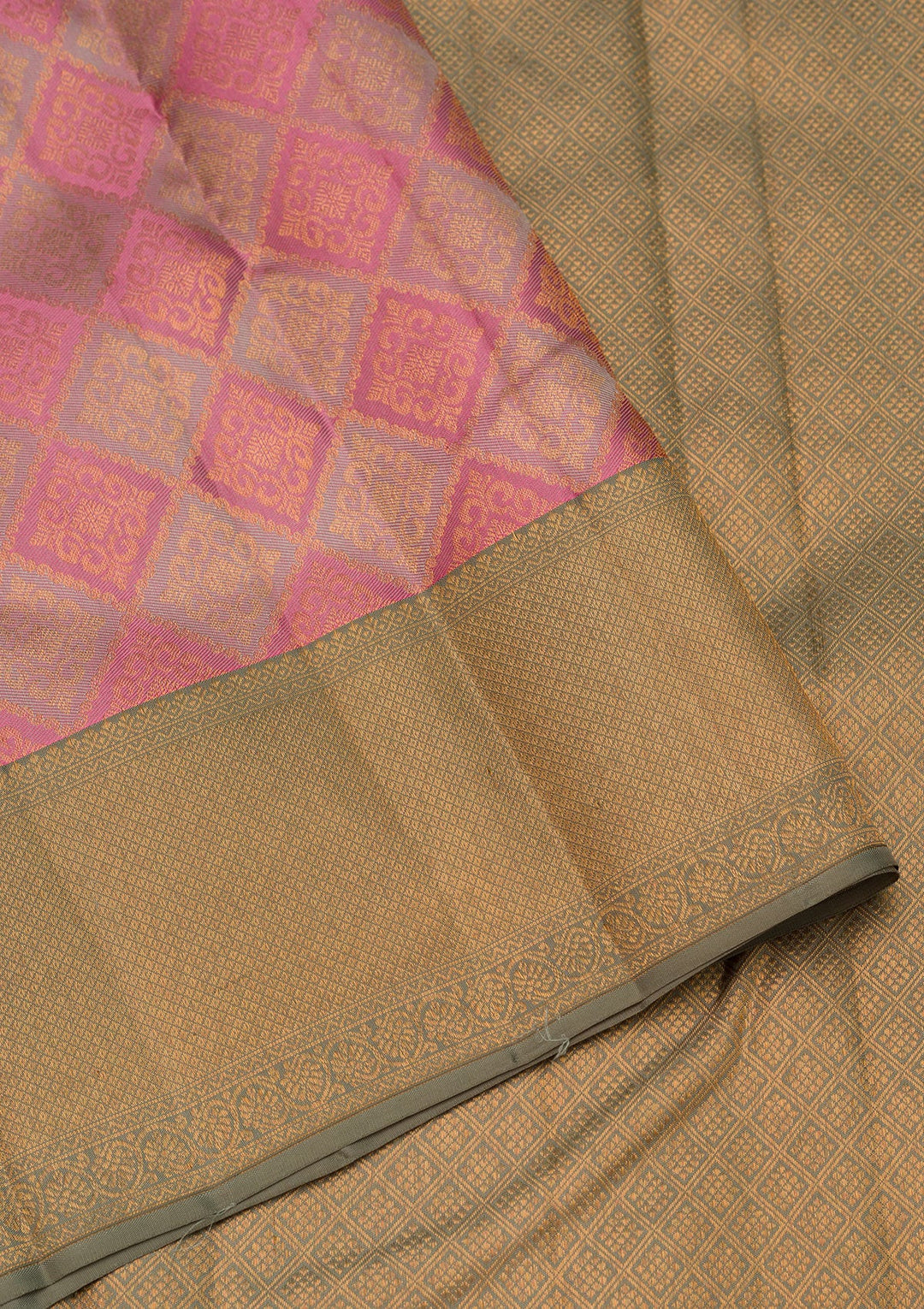 Pink Zariwork Pure Silk Saree-Koskii