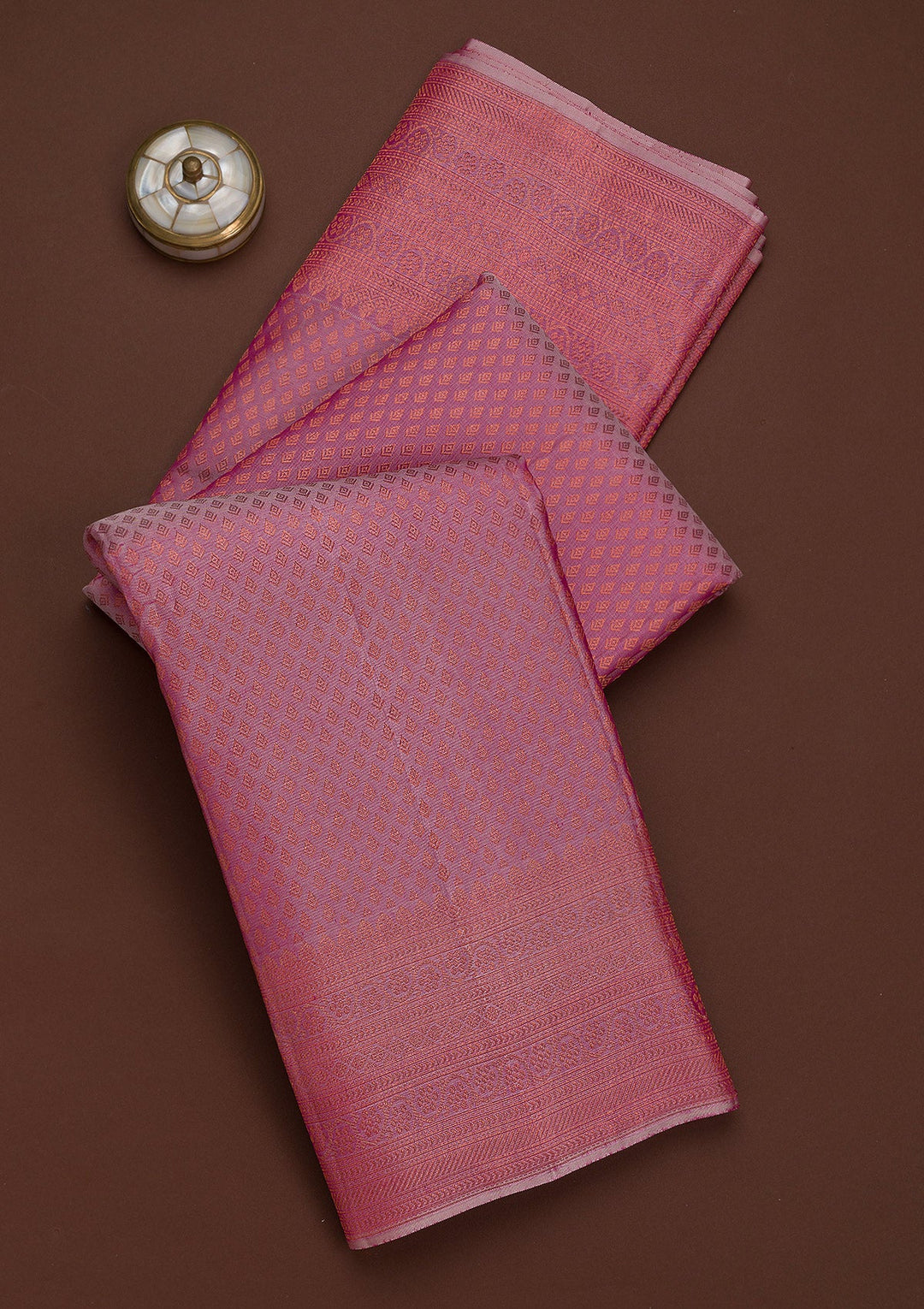 Pink Zariwork Pure Silk Saree-Koskii