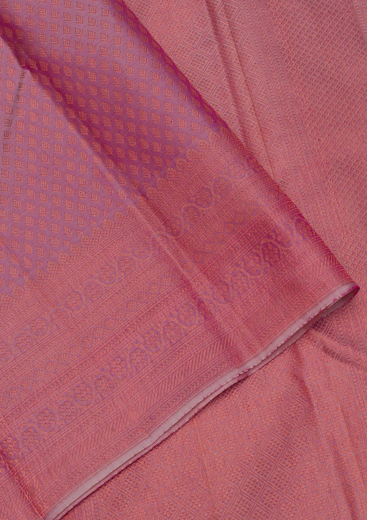 Pink Zariwork Pure Silk Saree-Koskii