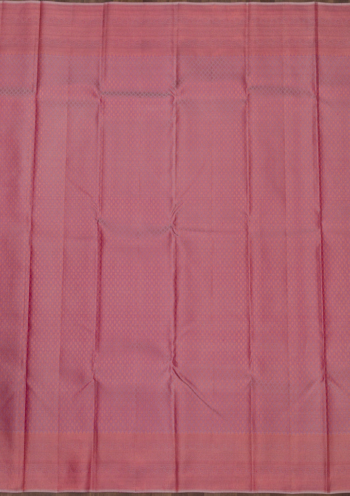 Pink Zariwork Pure Silk Saree-Koskii